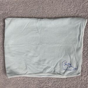 Parent's Choice Thermal Waffle Weave Baby Blanket Blue Swaddle Dinosaur